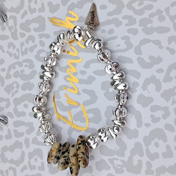 Erimish Jewelry - Erimish Silver Black Charm Bracelet